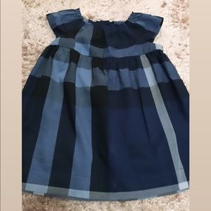Baby Girl Blue Nova Check Burberry Dress